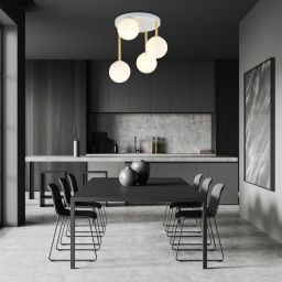 Emibig Dolce lampa podsufitowa 4x10 W biała-mleczny 1261/4