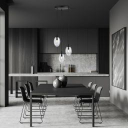 Emibig Astral lampa wisząca 3x10 W czarny/szkło przejrzyste 1265/3PREM