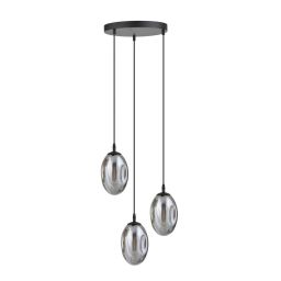 Emibig Astral lampa wisząca 3x10 W czarny/szkło grafitowe 1266/3PREM