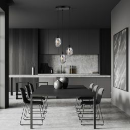 Emibig Astral lampa wisząca 3x10 W czarny/szkło grafitowe 1266/3PREM