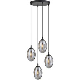 Emibig Astral lampa wisząca 4x10 W czarny/szkło grafitowe 1266/4PREM