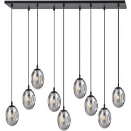 Emibig Astral lampa wisząca 9x10 W czarny/szkło grafitowe 1266/9