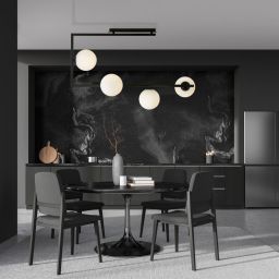 Emibig Soma lampa podsufitowa 4x10W czarny/szkło mleczne 1291/4