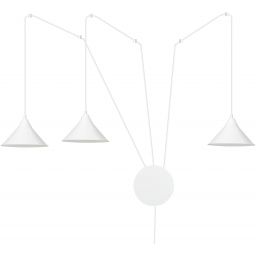 Emibig Abramo lampa wisząca 3x15 W biała 159/3