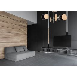 Emibig Zita lampa podsufitowa 4x15 W czarna-drewno 173/4