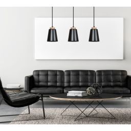 Emibig Bolero lampa wisząca 3x15 W czarna-drewno 442/3
