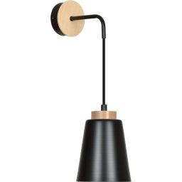 Emibig Bolero kinkiet 1x15 W czarny-drewno 442/K1