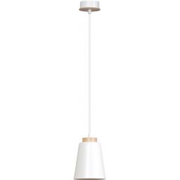 Emibig Bolero lampa wisząca 1x15 W biała-drewno 443/1