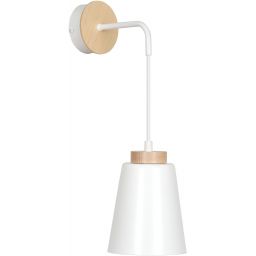 Emibig Bolero kinkiet 1x15 W biały-drewno 443/K1