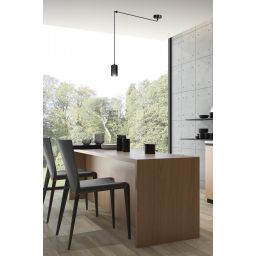 Emibig Traker lampa wisząca 1x8 W czarna 524/1