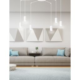 Emibig Traker lampa wisząca 6x8 W biała 525/6