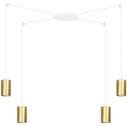 Emibig Traker lampa wisząca 4x8 W biała-złota 527/4