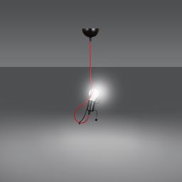 Emibig Bobi lampa wisząca 1x15 W czarna-czerwona 537/1