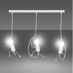 Emibig Bobi lampa wisząca 3x15 W biała 538/3