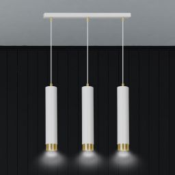 Emibig Kibo lampa wisząca 3x8 W biała-złota 642/3