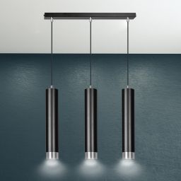 Emibig lampa wisząca 3x8 W czarna-chrom 643/3
