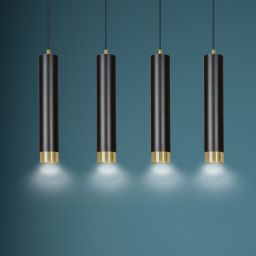 Emibig Kibo lampa wisząca 3x8 W czarna-złota 644/3