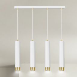 Emibig Kibo lampa wisząca 4x8 W biała-złota 642/4
