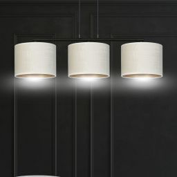Emibig Hilde lampa wisząca 3x15 W biała-czarna-złota 1052/3