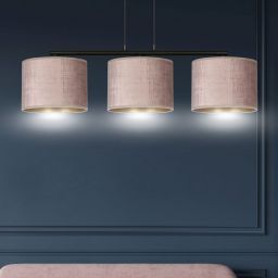 Emibig Hilde lampa wisząca 3x15 W czarna-różowa-złota 1053/3