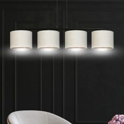 Emibig Hilde lampa wisząca 4x15 W biała-czarna-złota 1052/4