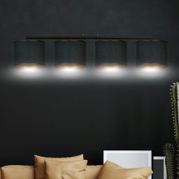 Emibig Hilde lampa wisząca 4x15 W czarna-złota 1054/4
