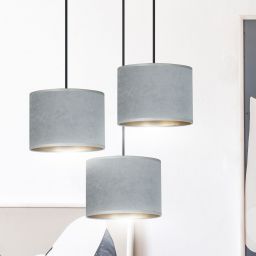 Emibig Hilde lampa wisząca 3x15 W czarna-złota-szary/popielaty 1050/3PREM