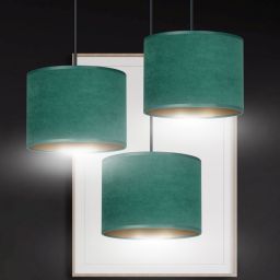 Emibig Hilde lampa wisząca 3x15 W zielona-złota 1051/3PREM