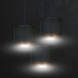 Emibig Hilde lampa wisząca 3x15 W czarna-złota 1054/3PREM