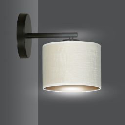 Emibig Hilde kinkiet 1x15 W biały-czarny-złoty 1052/K1