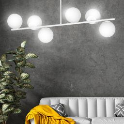 Emibig Bior lampa podsufitowa 6x10 W biała 1021/6