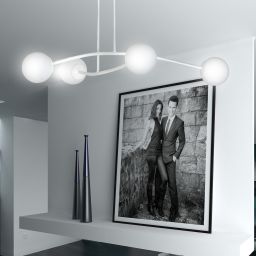 Emibig Halldor lampa podsufitowa 4x10 W biała-mleczny 1025/4
