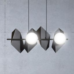 Emibig Drifton lampa wisząca 4x10 W czarna 636/4