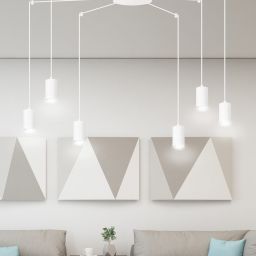 Emibig Traker lampa wisząca 6x8 W biała 525/6