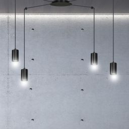 Emibig Traker lampa wisząca 4x8 W czarna 524/4