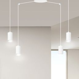 Emibig Traker lampa wisząca 4x8 W biała 525/4