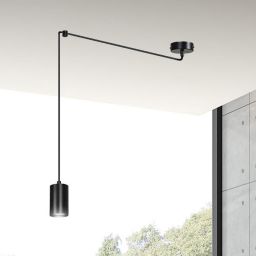 Emibig Traker lampa wisząca 1x8 W czarna 524/1