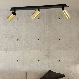 Emibig Zen lampa podsufitowa 3x8 W czarna-złota 622/3