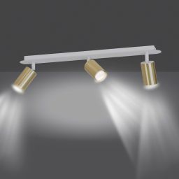 Emibig Zen lampa podsufitowa 3x8 W biała-złota 623/3