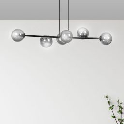 Emibig Rossi lampa wisząca 6x10 W czarna-grafitowa 875/6