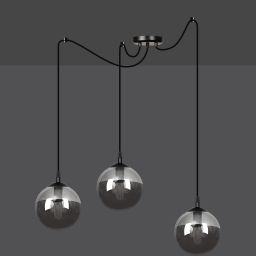 Emibig Gigi lampa wisząca 3x10 W czarna-grafitowa 937/3