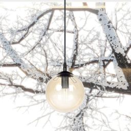 Emibig Cosmo lampa wisząca 1x10 W czarna-bursztynowa 713/1