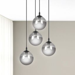 Emibig Cosmo lampa wisząca 4x10 W czarna-grafitowa 712/4PREM