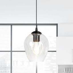 Emibig Istar lampa wisząca 1x15 W czarna-przezroczysta 679/1
