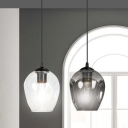 Emibig Istar lampa wisząca 2x15 W czarna-przezroczysta-grafitowa 682/2