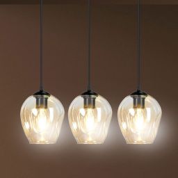 Emibig Istar lampa wisząca 3x15 W czarna-bursztynowa 677/3