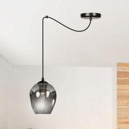 Emibig Level lampa wisząca 1x15 W czarna-grafitowa 757/1