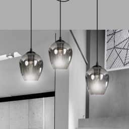 Emibig Level lampa wisząca 3x15 W czarna-grafitowa 757/3