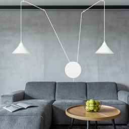 Emibig Abramo lampa wisząca 2x15 W biała 159/2