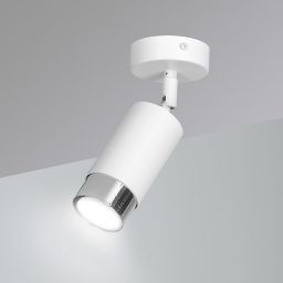 Emibig Hiro lampa podsufitowa 1x8 W biała-chrom 962/1